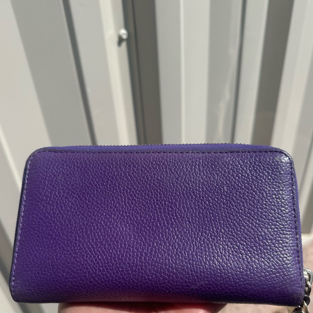 Michael Kors Purple Leather Zip Wallet - Picture 8 of 8